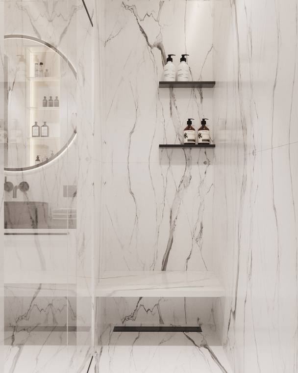 Madrid Apartment — en-suite bathroom