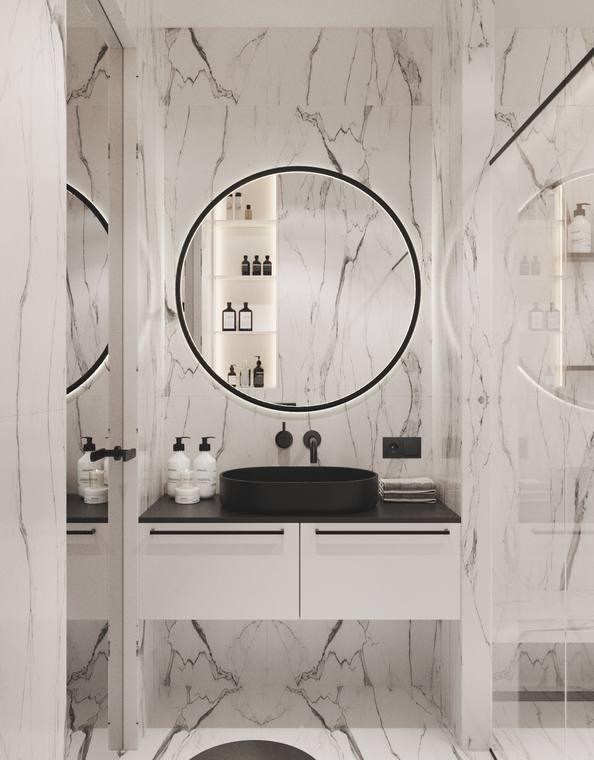 Madrid Apartment — en-suite bathroom