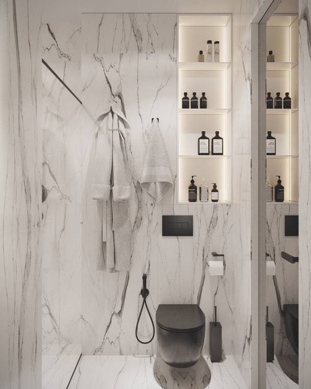 Madrid Apartment — en-suite bathroom