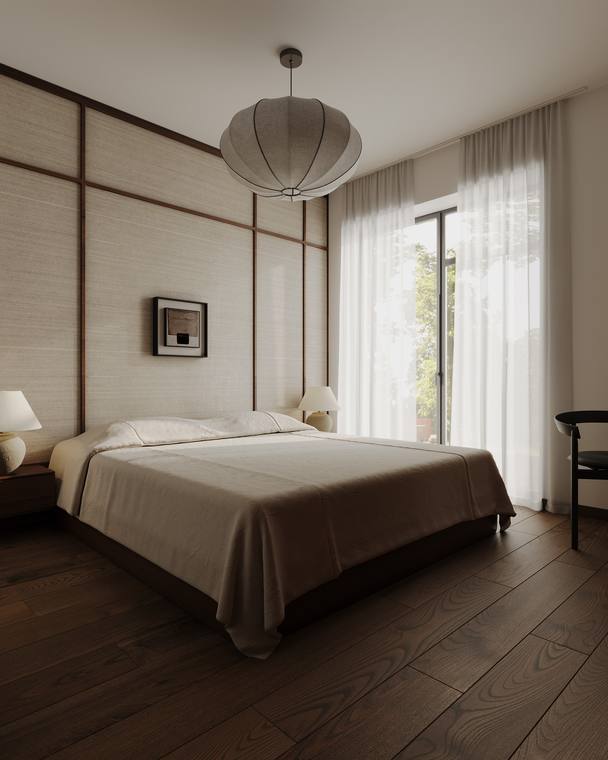 Japanese-Inspired Apartment — bedroom
