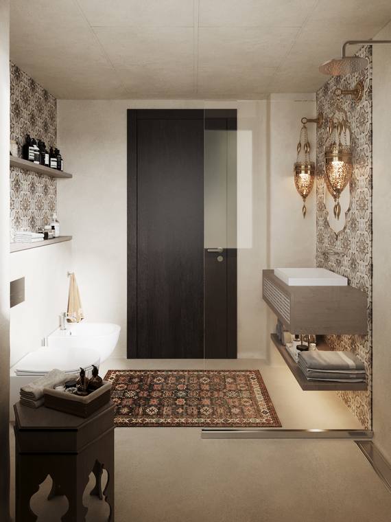 Moroccan Apartment — bathroom