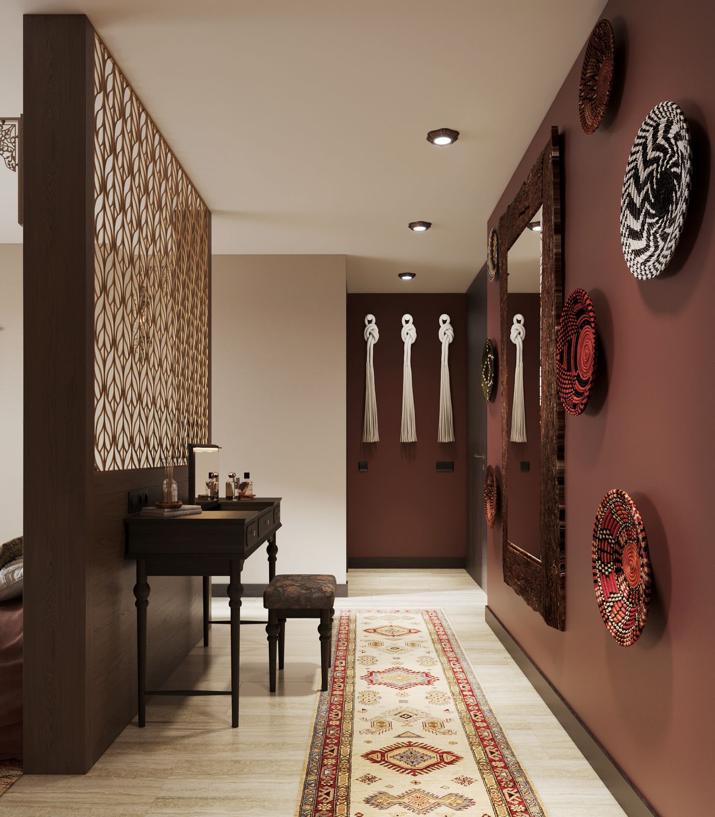 Carved screens in the Moroccan Apartment