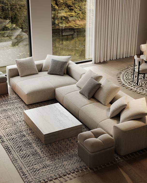 Japanese-Inspired Apartment — living & dining room