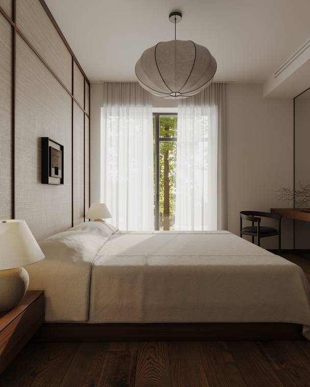 Japanese-Inspired Apartment — bedroom
