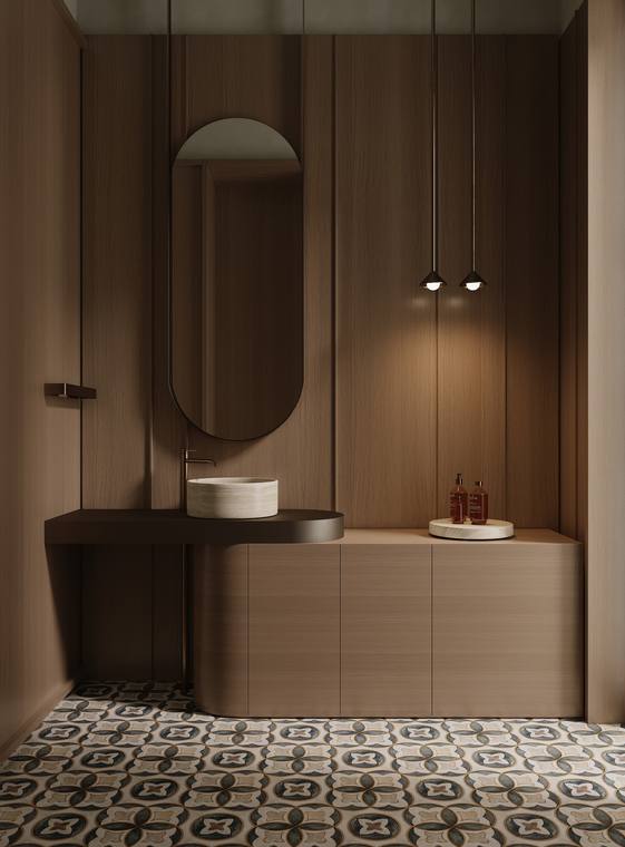 Japanese-Inspired Apartment — bathroom