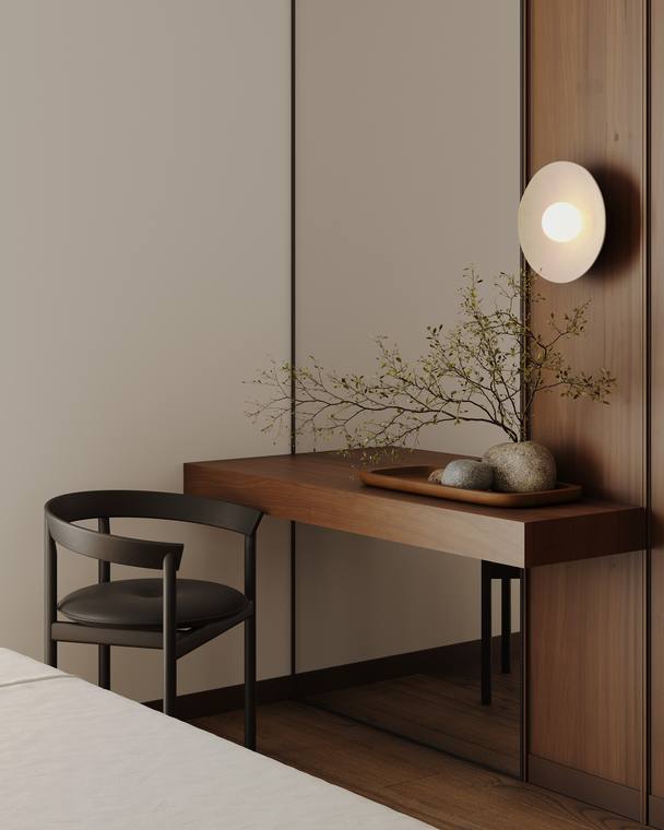 Japanese-Inspired Apartment — bedroom