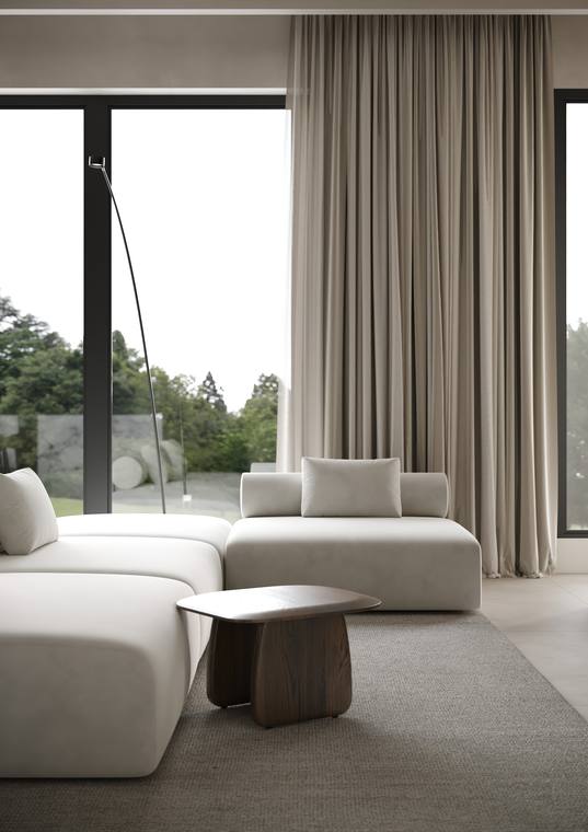 Lugano Apartment — living room & kitchen
