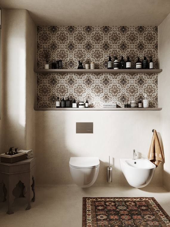 Moroccan Apartment — bathroom