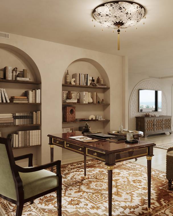 Moroccan Apartment — living & dining room