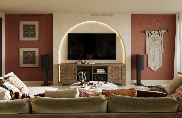 Moroccan Apartment — living & dining room