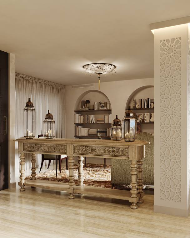 Moroccan Apartment — living & dining room