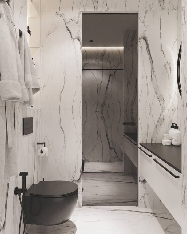 Madrid Apartment — en-suite bathroom