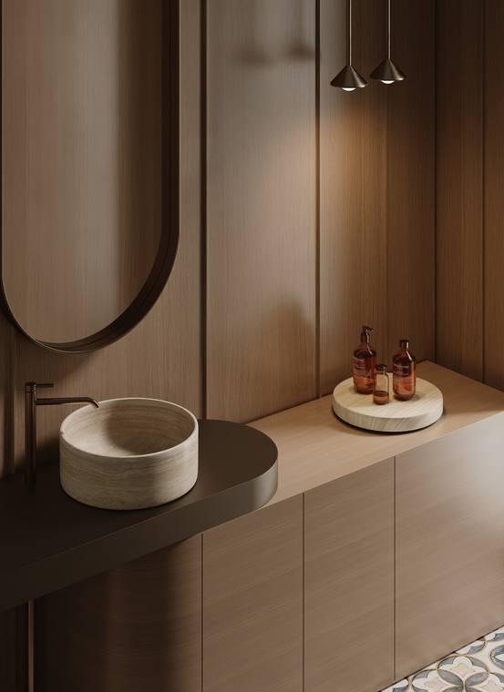 Japanese-Inspired Apartment — bathroom