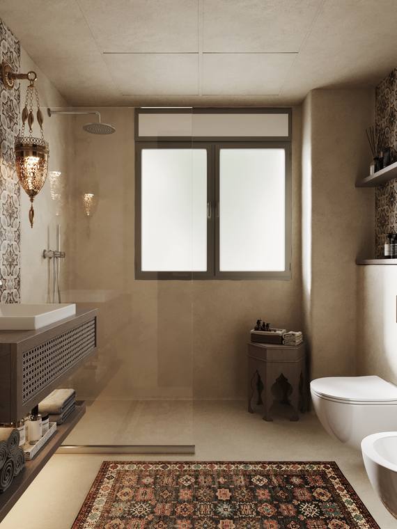 Moroccan Apartment — bathroom