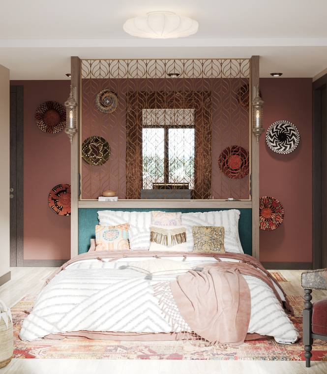 Moroccan Apartment — master bedroom