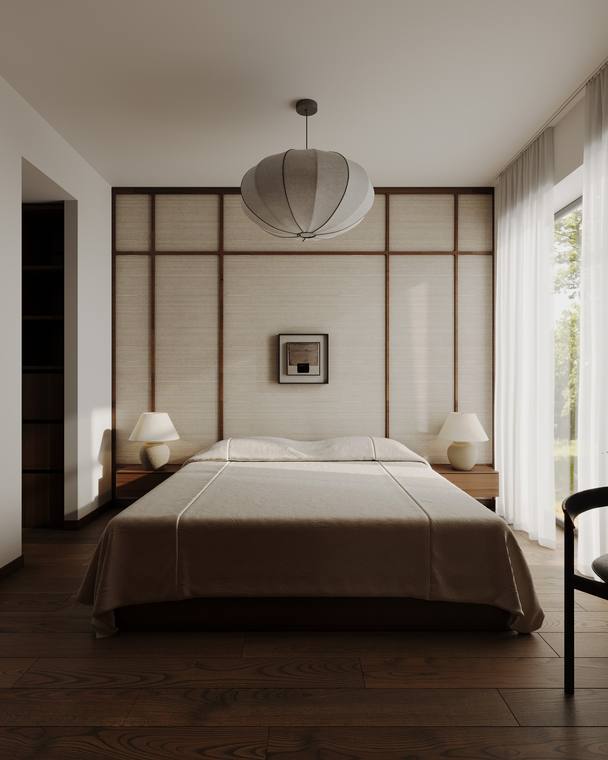 Japanese-Inspired Apartment — bedroom